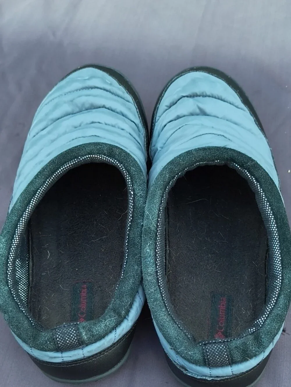 Men's Puffer Winter Slip-On Shoes in Slate Gray